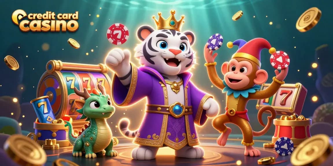 Experience the thrill of a credit card casino with vibrant slots and spectacular characters.