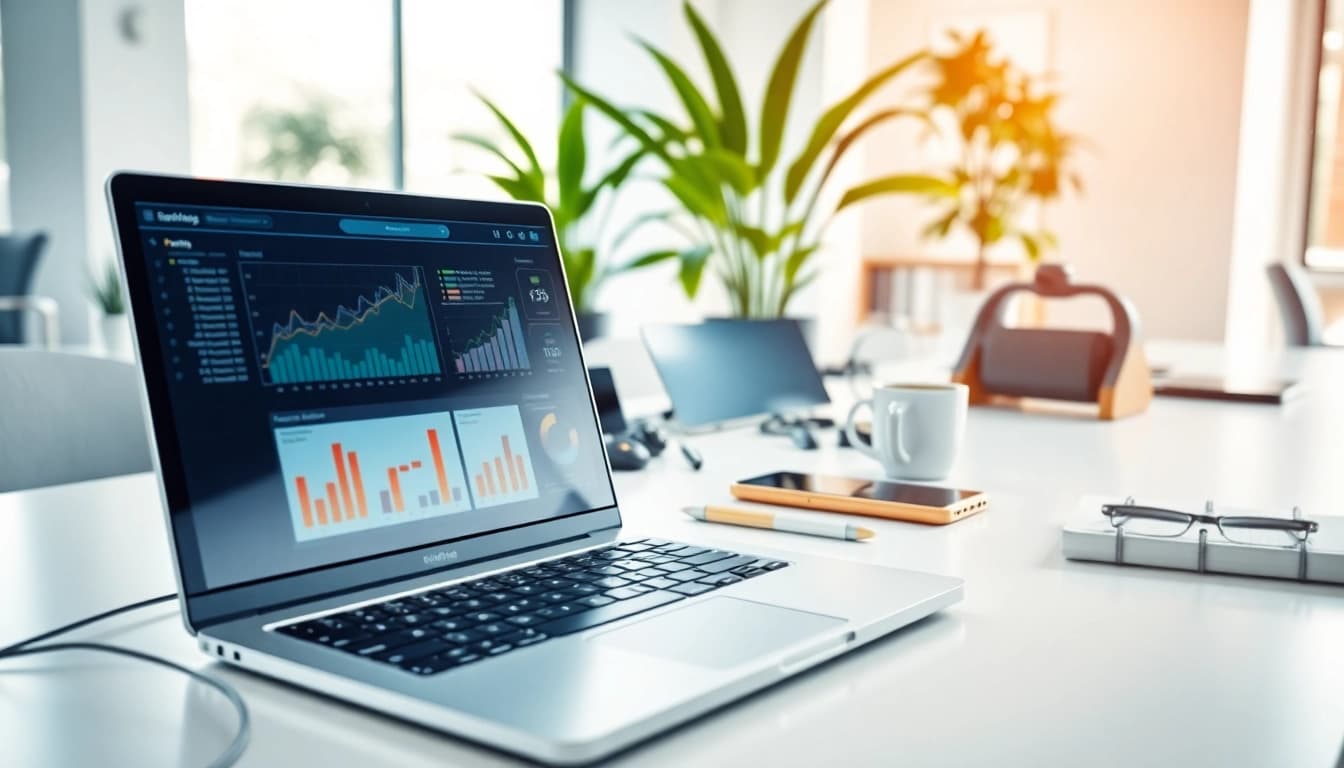 Innovative technology workspace showcasing the latest technology and gadgets enhancing productivity.