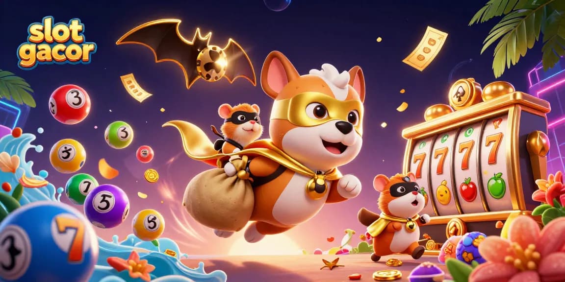 Engage in exciting slot gacor adventures with our dynamic 3D gambling illustration!