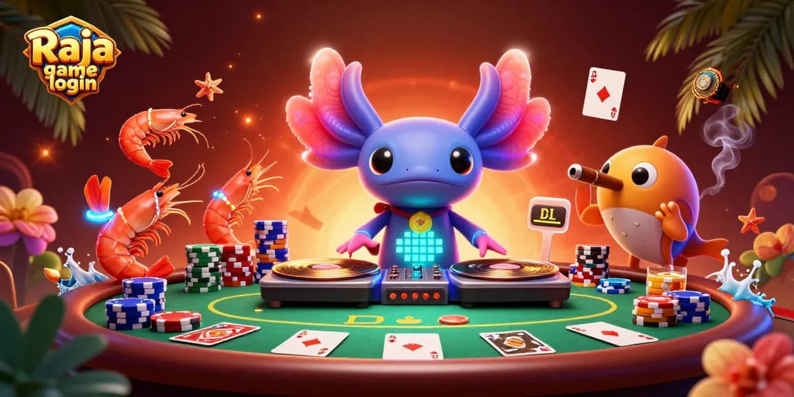 Engage in thrilling gameplay with Raja game login's vibrant 3D casino scene showcasing intense action.