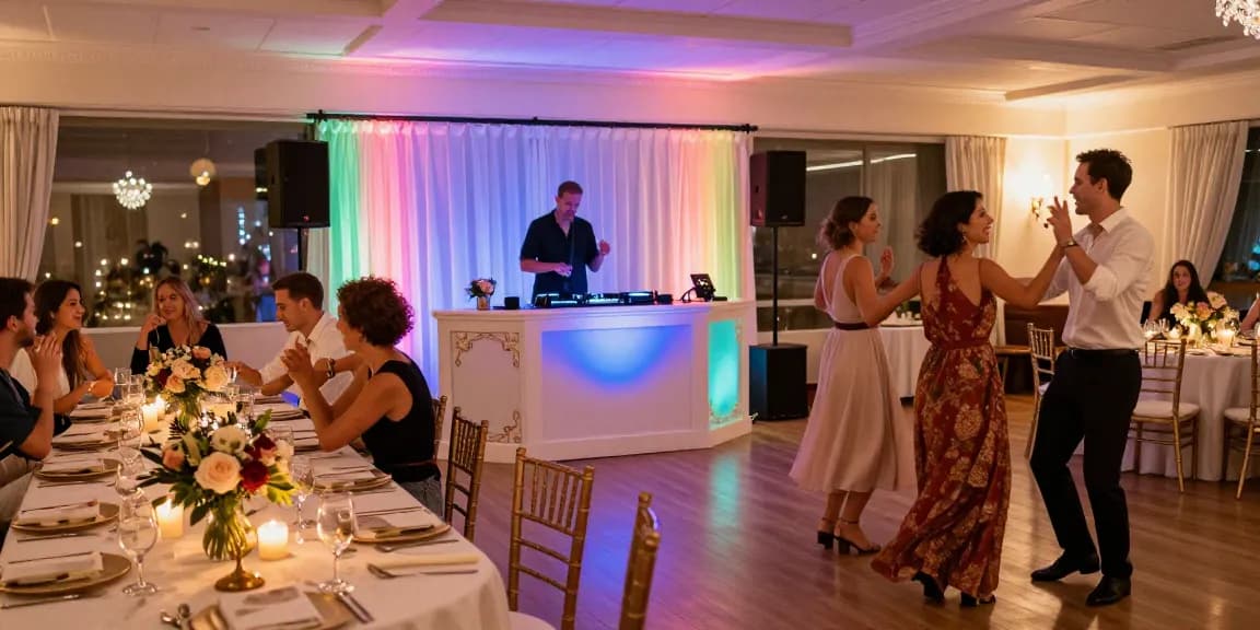 DJ für Hochzeit Berlin mit tanzenden Gästen und festlicher Atmosphäre