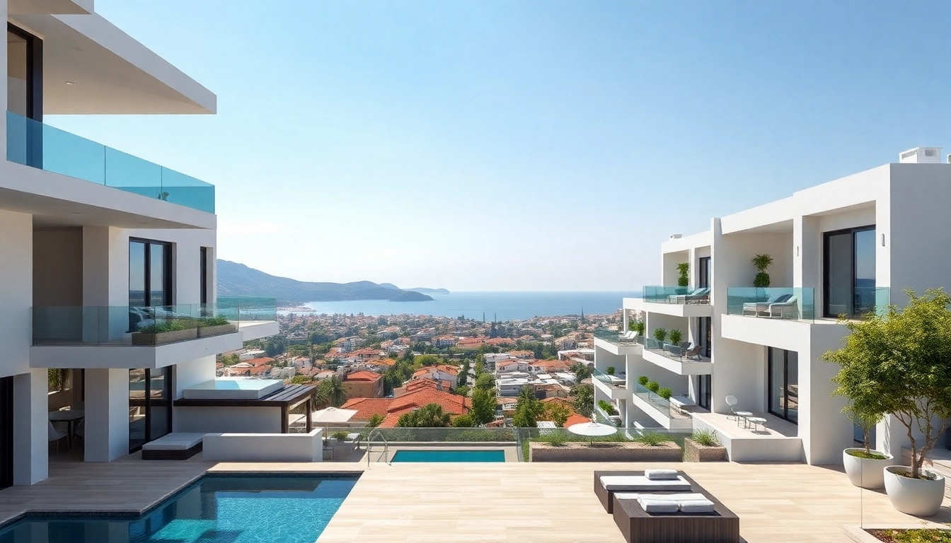 View stunning alanya properties turkey with modern villa architecture and Mediterranean backdrop.