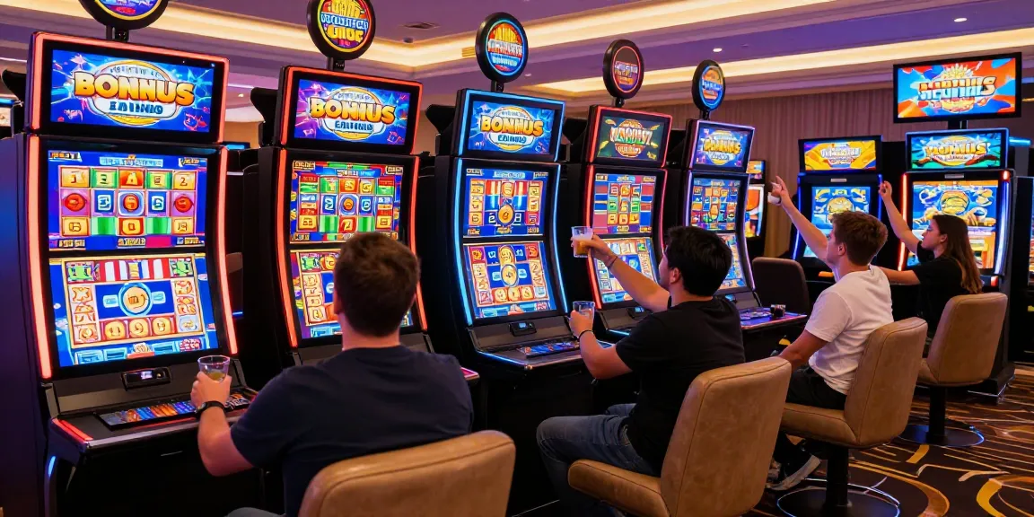 Exciting Bonus Buy Slots gaming scene at https://trustresearch.org.uk/ showcasing players enjoying vibrant casino atmosphere and animated slot graphics.