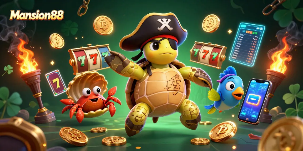 Experience the excitement of Mansion88 with vibrant casino elements and dynamic characters.