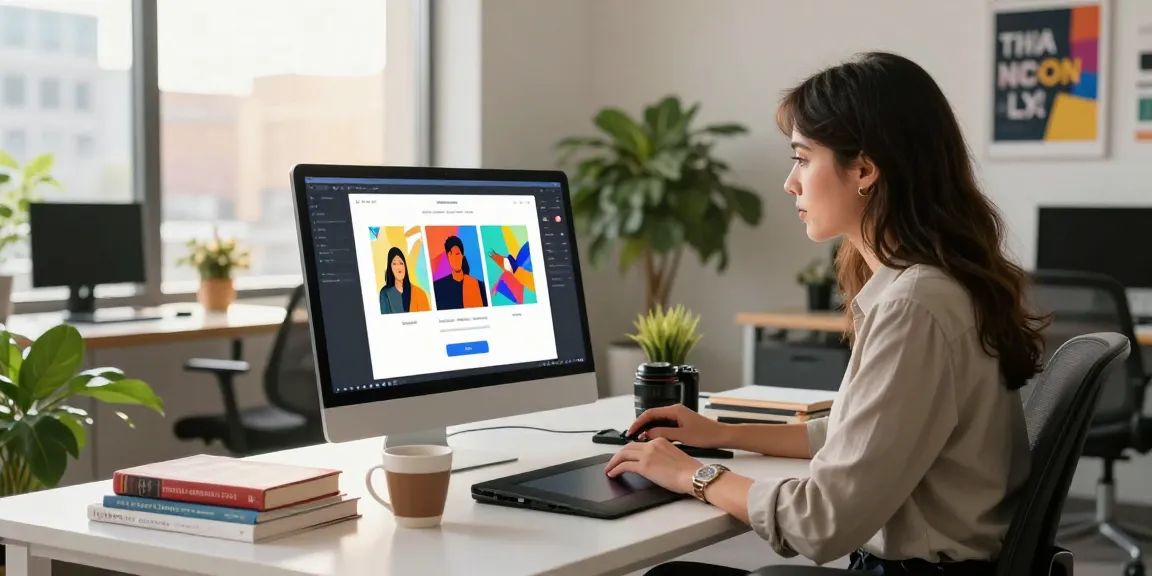 Engaging AI prompt image generation setup in a dynamic workspace.