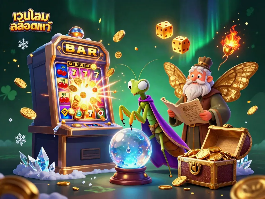 Play exciting slots at เว็บเกมสล็อตแท้ featuring vibrant characters and jackpot elements.