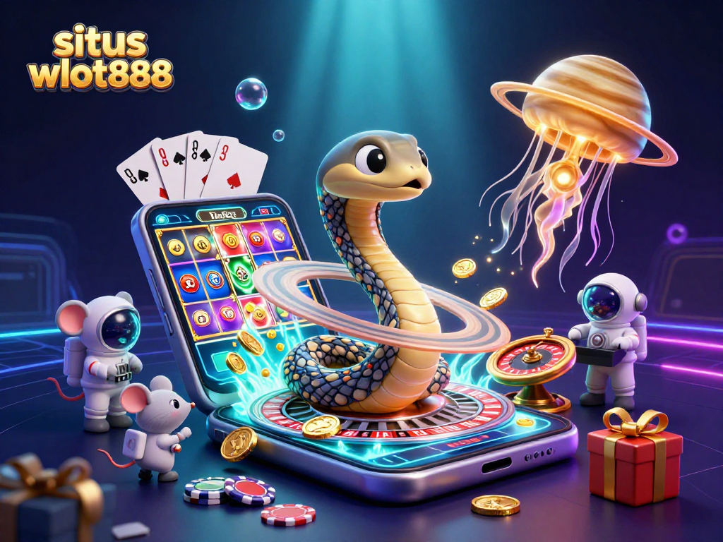 Permainan seru situs wslot888 dengan para astronaut tikus bertaruh di roda roulette