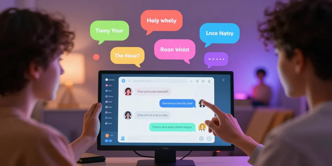 Engaging NSFW AI chat scene showcasing digital conversation with interactive character.