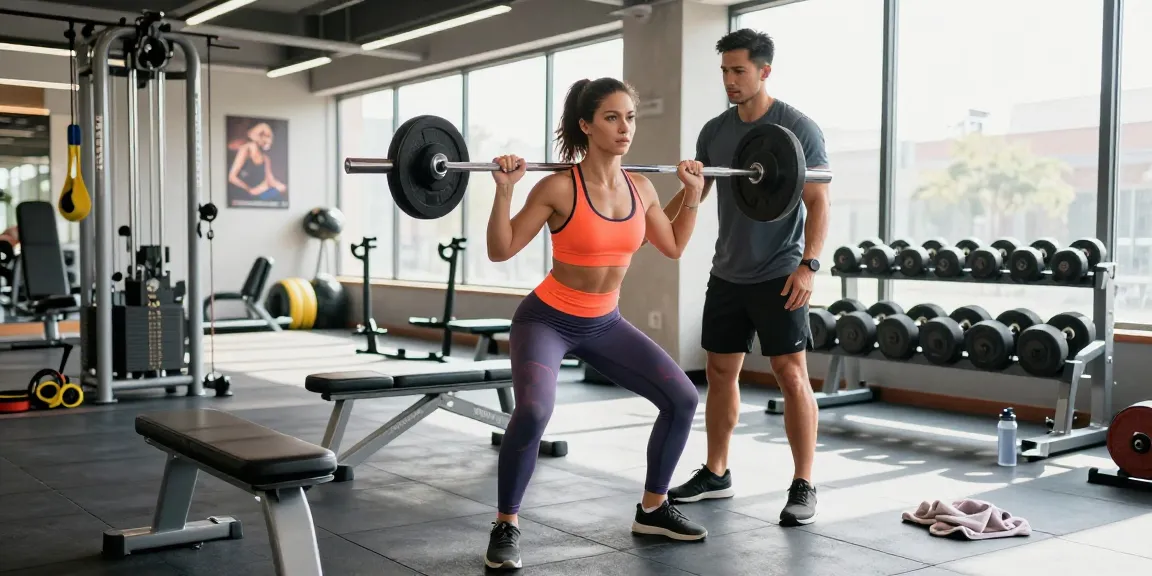 Pharmaqo Shop: Athlete training with weights in a modern gym for peak performance.