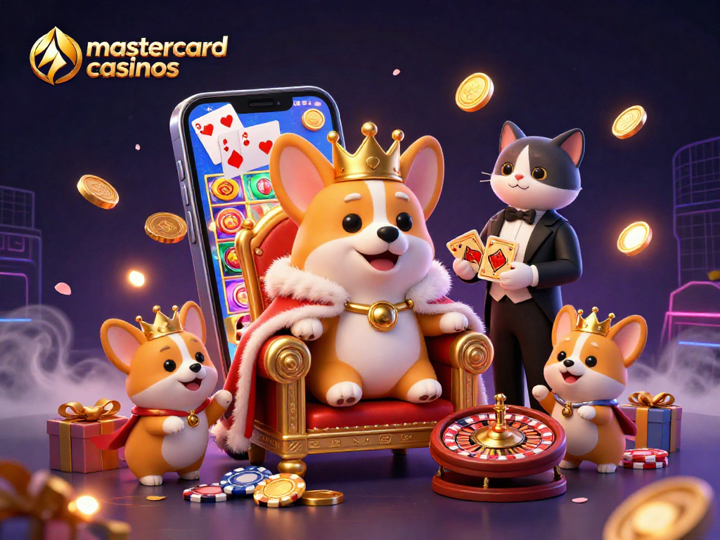 Experience the excitement of mastercard casinos with vibrant slot games and animated characters in a dynamic scene.