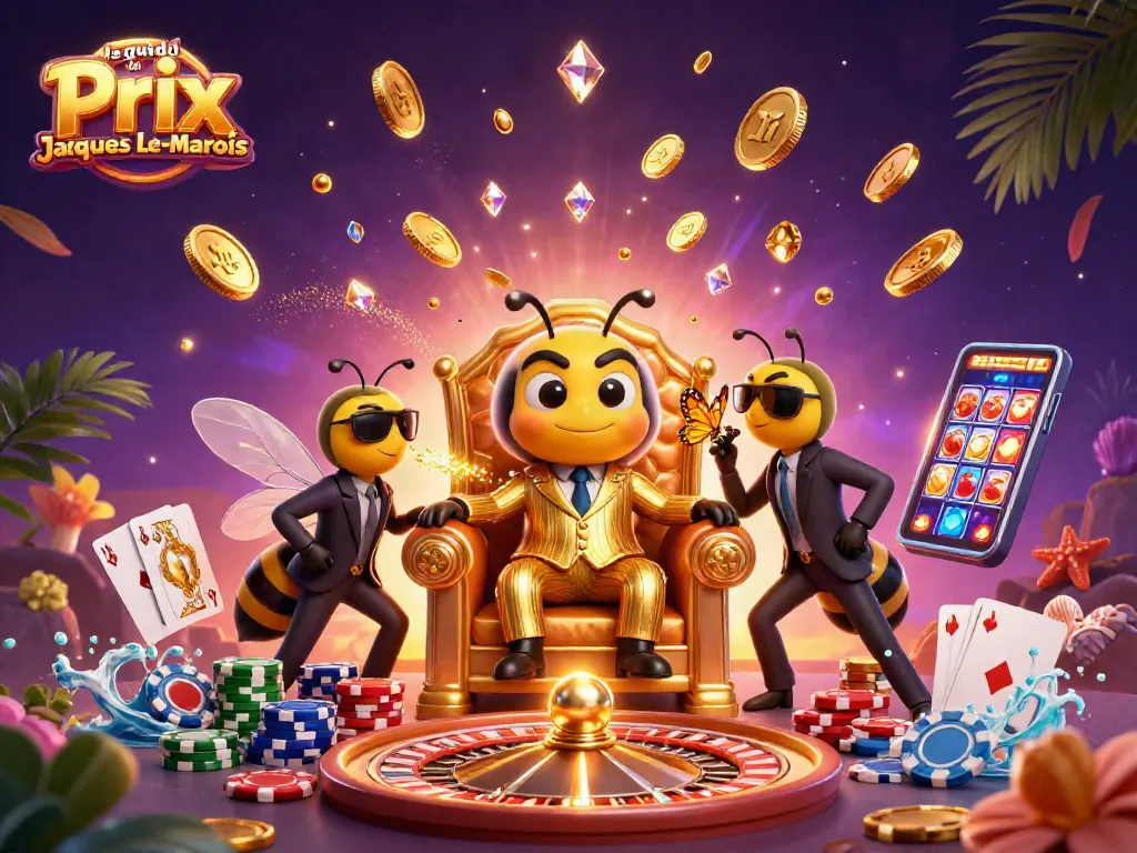 Experience the action with le guide du Prix Jacques-Le-Marois, featuring dynamic 3D characters and casino elements.