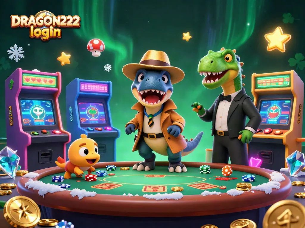 Experience exciting gameplay with DRAGON222 login at the colorful casino scene featuring engaging elements and characters.