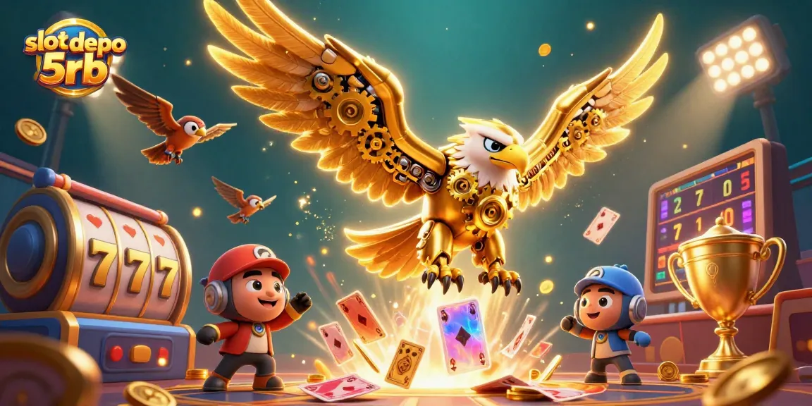 Experience the excitement of slot depo 5rb with vibrant characters and stunning casino elements.
