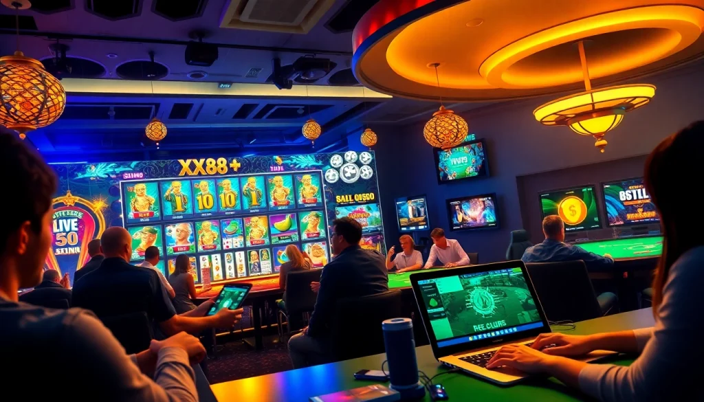 Experience the excitement of online gambling with XX88.pizzza's vibrant gaming interface featuring popular games and secure transactions.