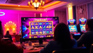 Main action of pakde4d slot, vibrant online gaming interface, engaging atmosphere.