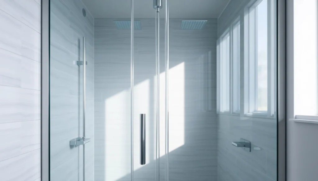 Erleben Sie die elegante sonni Duschkabine in einem modernen Badezimmer mit hochwertigen Glas- und Chromdetails.