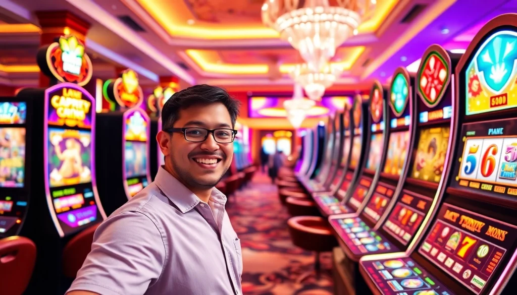 Menangkan hadiah besar di slot online yang penuh warna dan menarik dengan suasana kasino yang meriah.