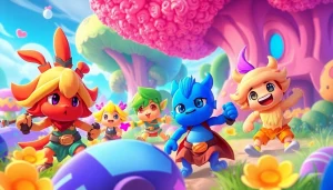 Discover Yono games characters embarking on a thrilling adventure in a colorful digital landscape.