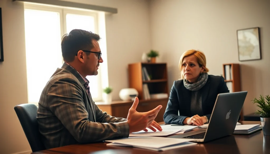 Engage a professional Public Adjuster Near Me in a consultation setting for personalized assistance.