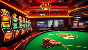 Indbet players engaged in thrilling casino gaming at a vibrant online table.