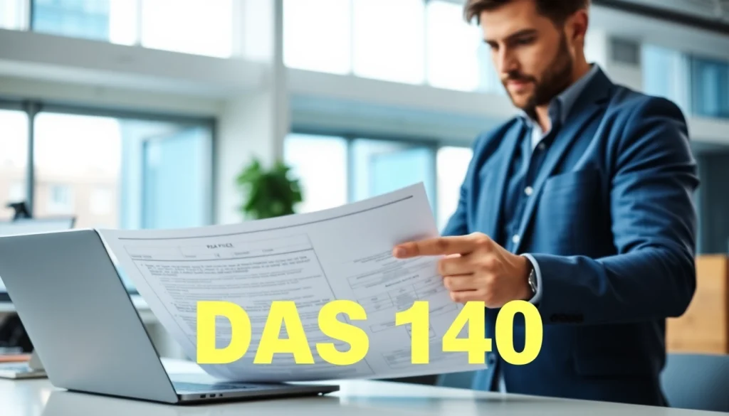 Learn about DAS 140 form with a contractor in a professional office setting.
