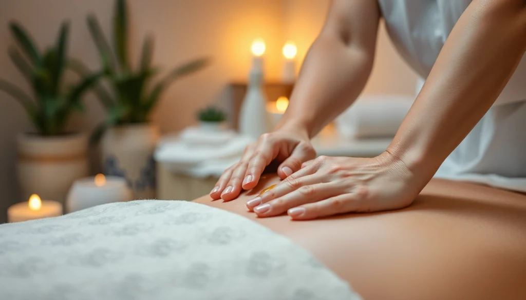 스웨디시 마사지로 이완되는 모습, 편안한 스파 환경에서 진행.
