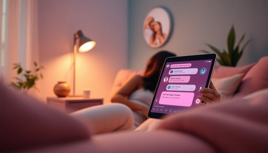 Engaging digital space emphasizing the integration of intimacy with sex ai technology.