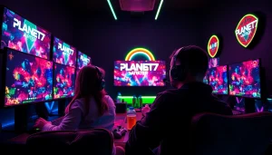 Tampilkan pemain yang terlibat dalam permainan PLANET77 game di lingkungan gaming modern.