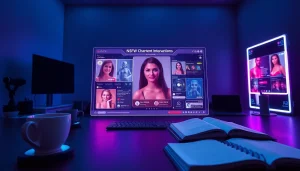 AI NSFW content generation tool showcasing a modern user interface.