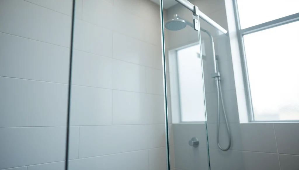 Elegant shower screen door enhancing a modern bathroom's aesthetic and functionality.