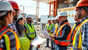 Training in construction safety training with diverse participants engaging in a hands-on session at a job site.