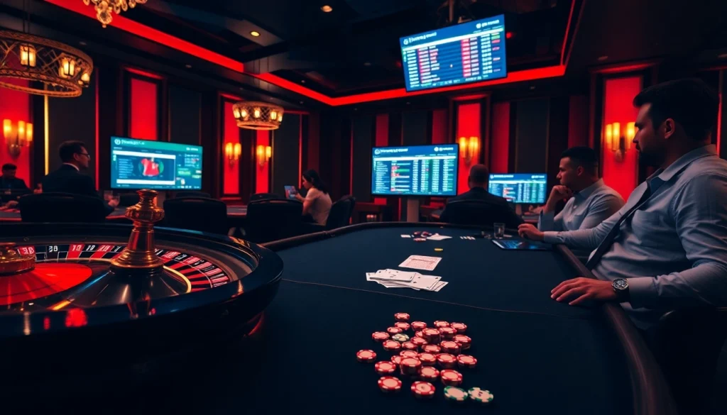 Win big with 7upbet online betting interface surrounded by poker chips and roulette.