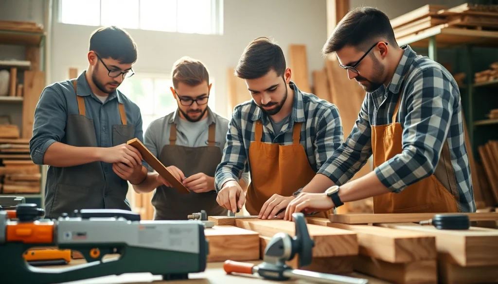 Discovering Carpentry Apprenticeship Near Me in a vibrant workshop with skilled apprentices.