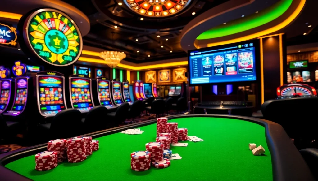 Experience the thrill of kjc xx88 with vibrant casino gaming elements and an exciting atmosphere.