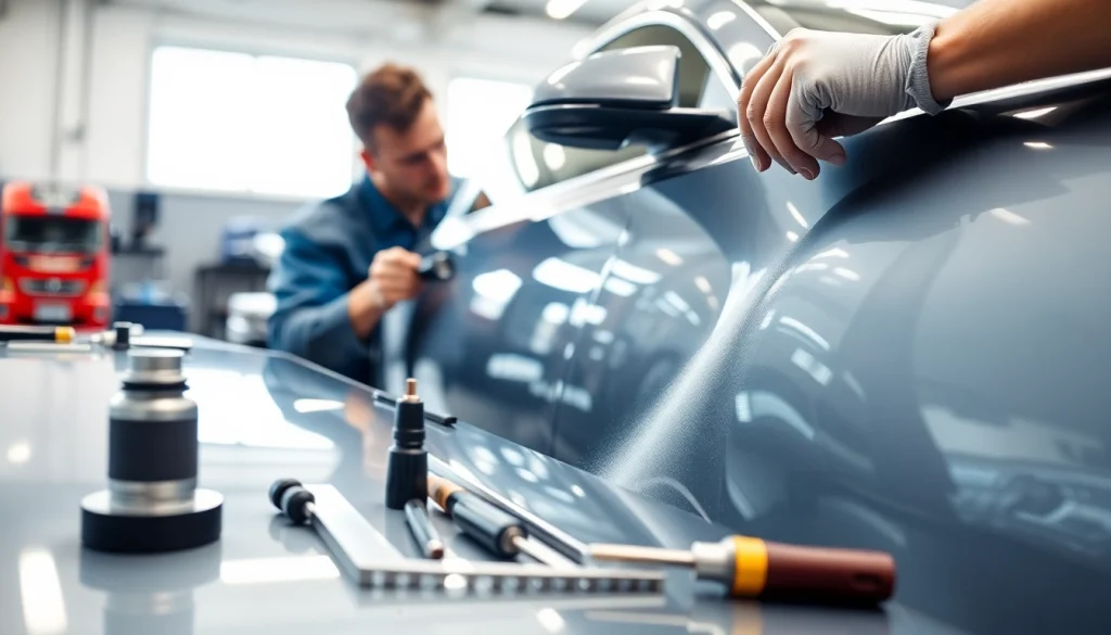 Get exceptional ceramic coating near me applied by a professional, showcasing premium detailing services.