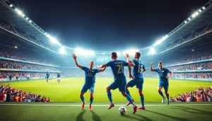 Celebrate big moments in football with ผลบอลภาษาไทย dramatically lighting up the stadium.