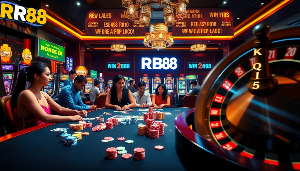 Experience the excitement of RR88 with vibrant casino gaming and engaging players.