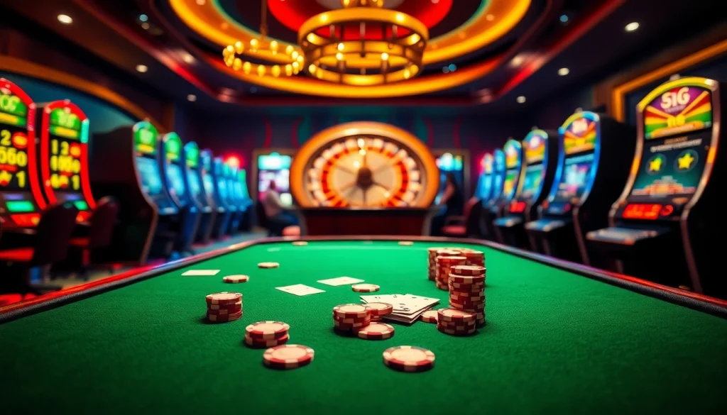 Experience high-stakes action at TR88 online casino with poker tables and vibrant slot machines.