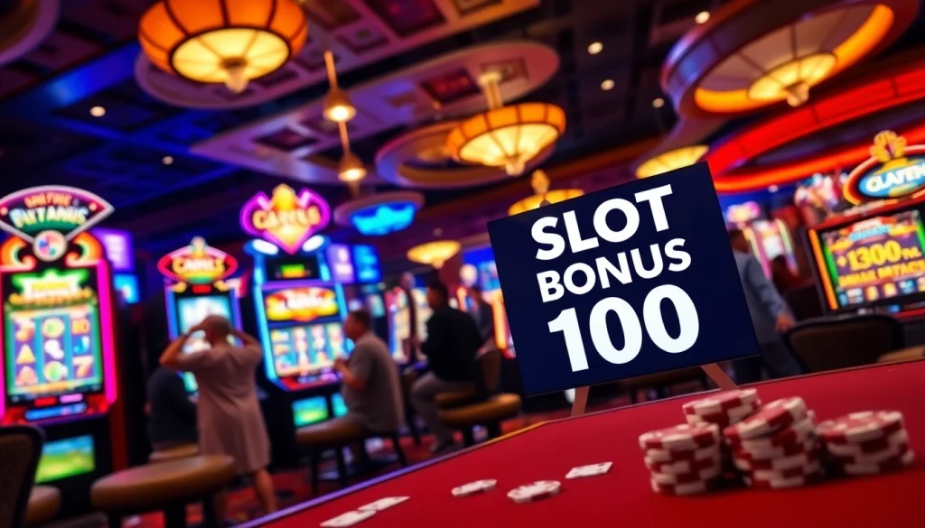 Rasakan kegembiraan menang dengan slot bonus 100 di lingkungan kasino kelas atas.