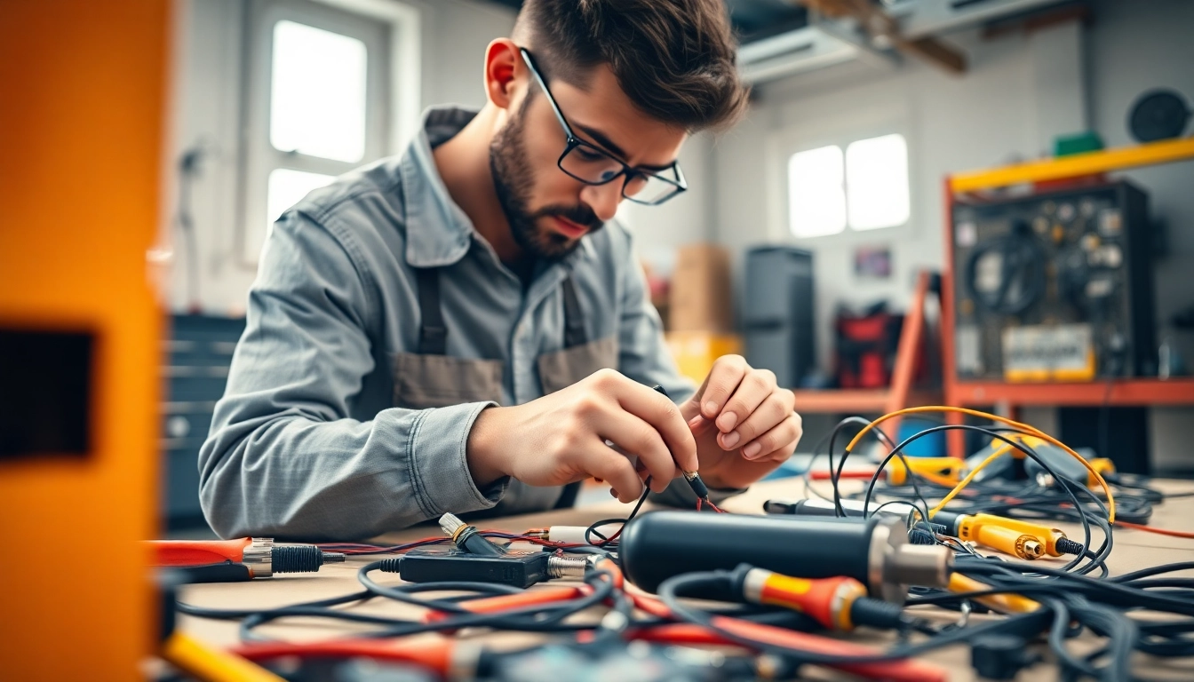 Electrician demonstrating hands-on skills in an electrical apprenticeship.