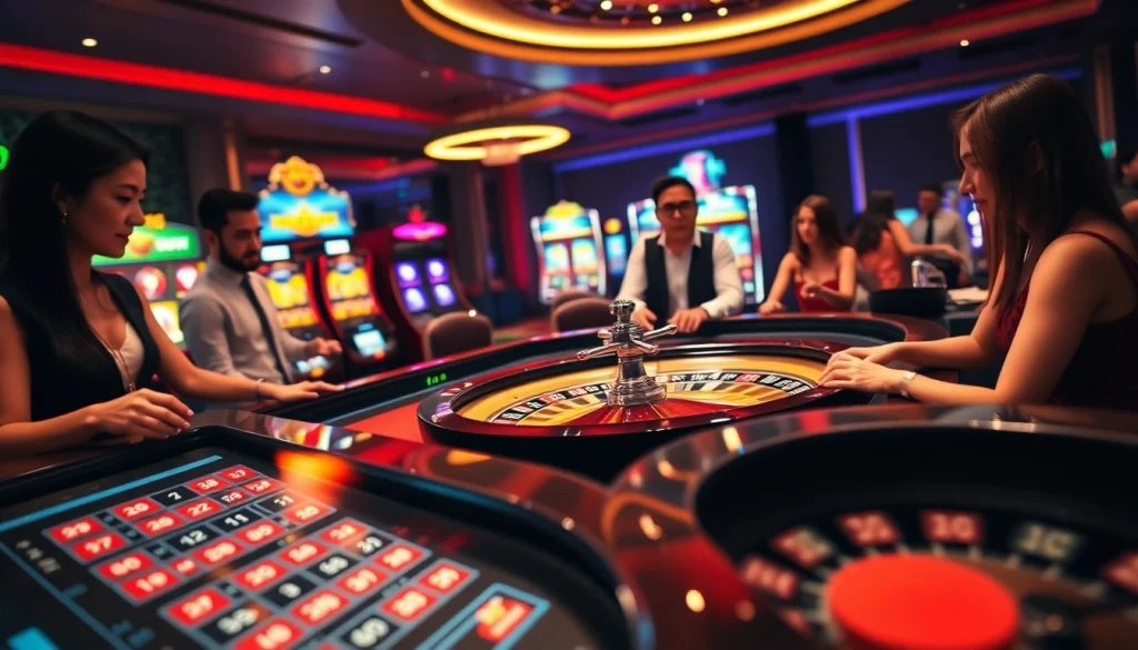 Pariez dans un casino en ligne France excitant présentant une animation de jeu vibrante.