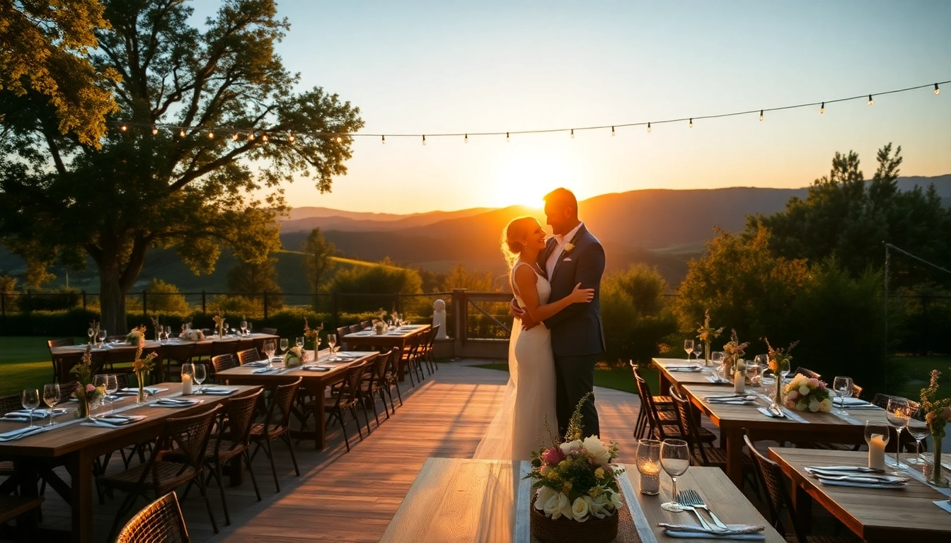 A gorgeous wedding venue northern California with romantic lighting and elegant decor, perfect for outdoor ceremonies.
