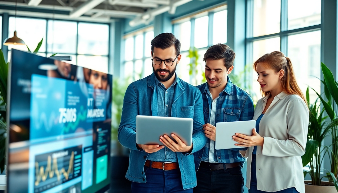 Team providing managed IT services Lakeland while collaborating in a professional office environment.