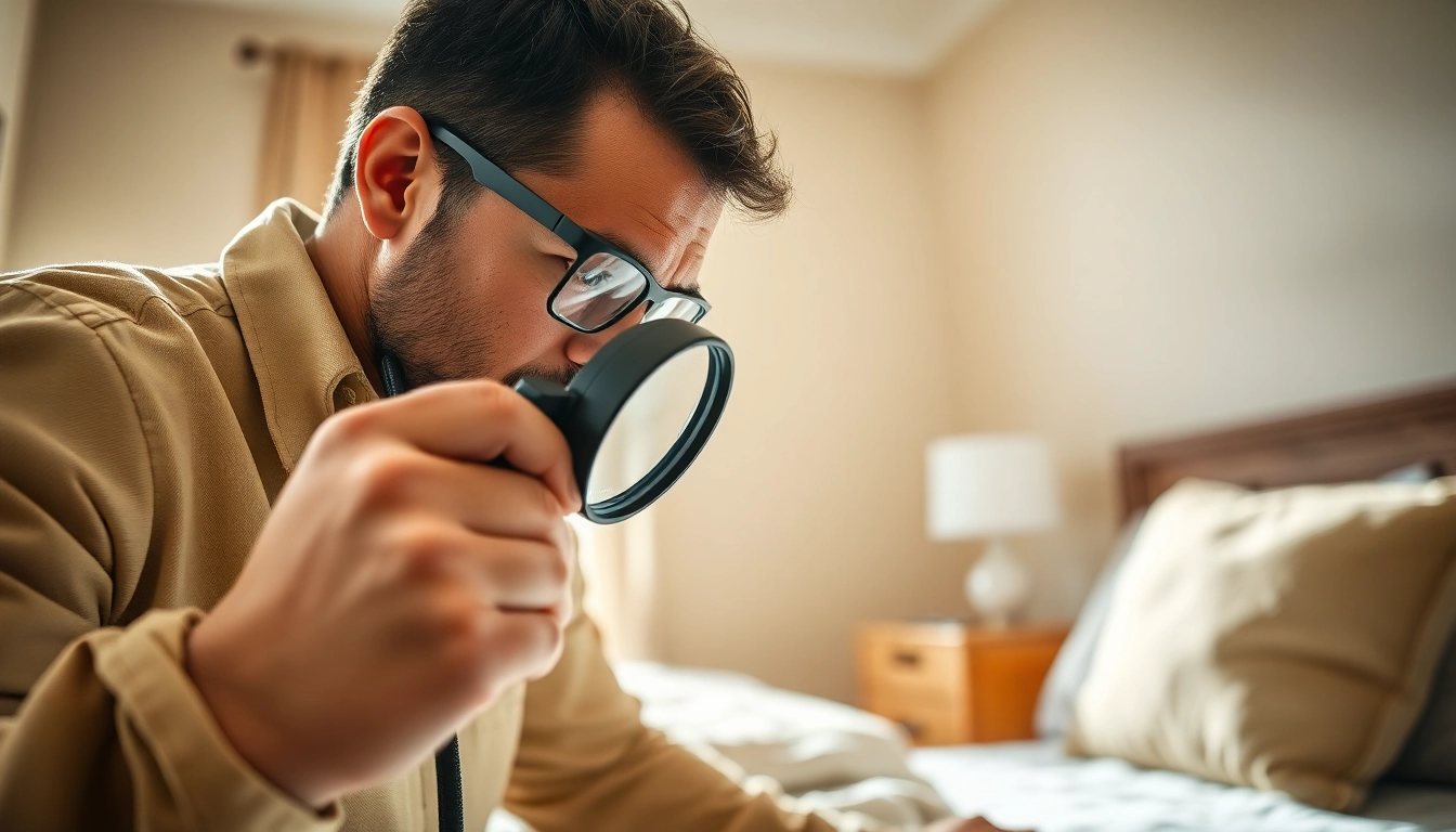 Assessing bed bug exterminator cost through a professional pest control inspection.