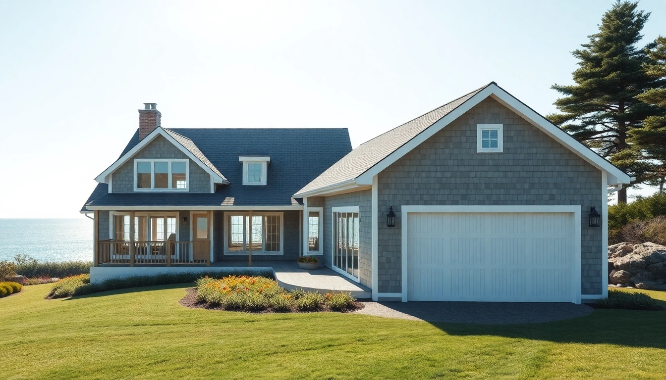 A beautifully designed cape cod home addition integrates with its coastal setting through large windows and natural light.