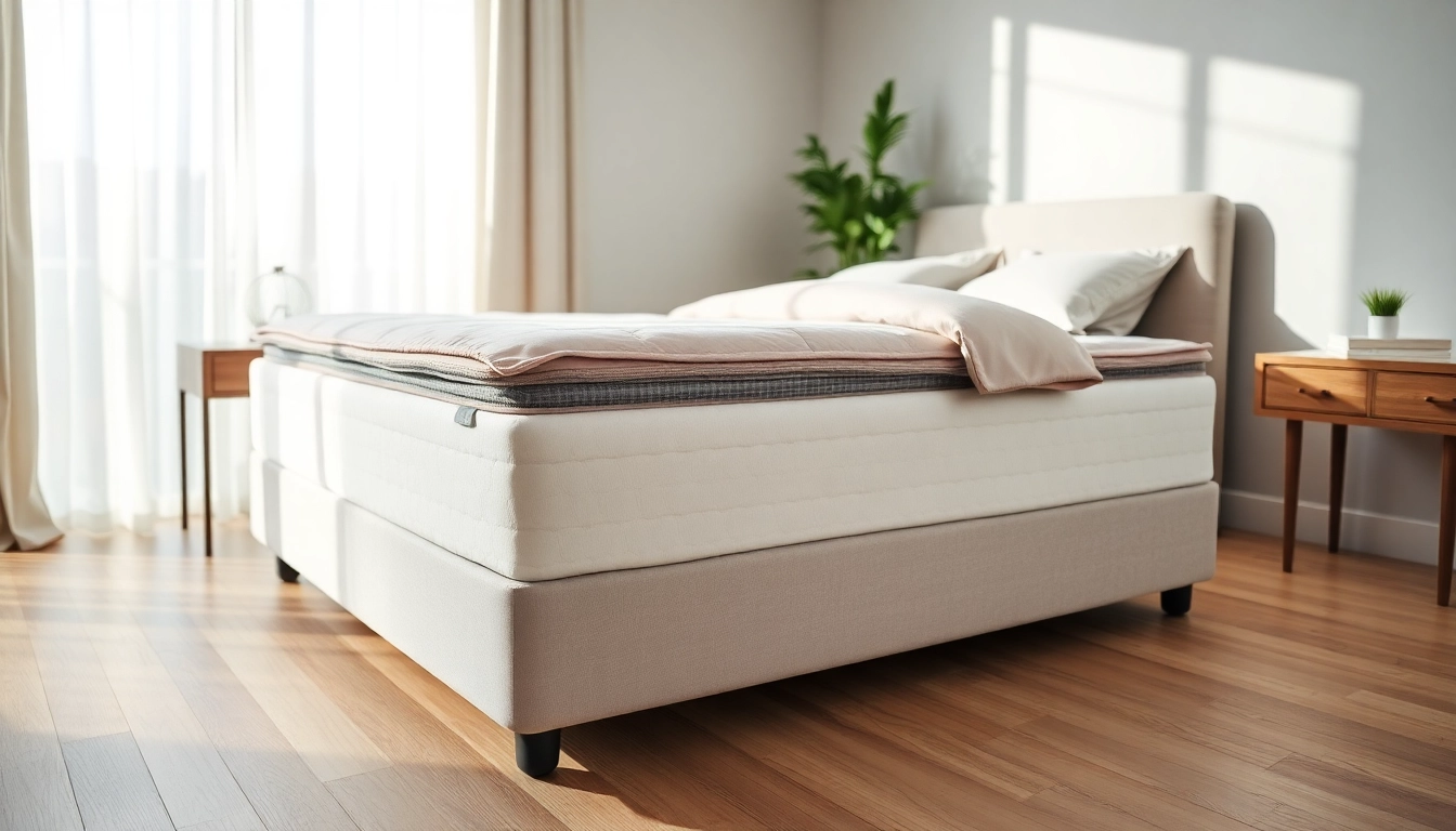 Showcasing the Stearns & Foster SX4 box spring foundation in an elegant bedroom with natural light.
