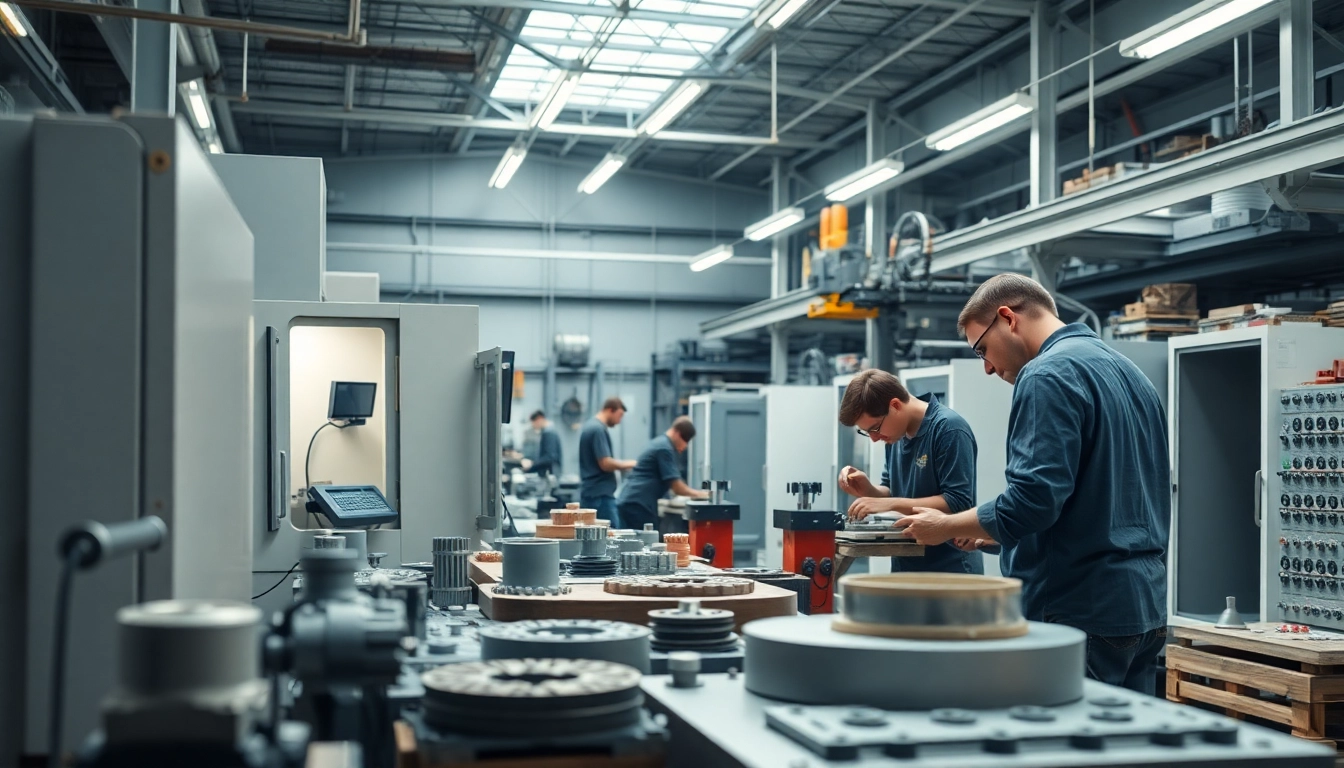 Custom part manufacturer crafting precision components in a professional workshop setting.
